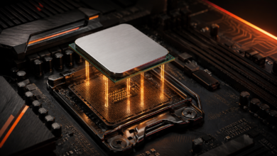 AMD Ryzen 5 5600X processor above an AM4 motherboard socket